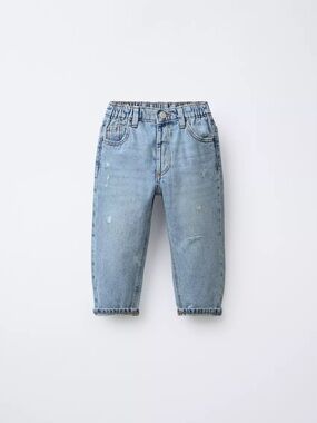 NWT ZARA Light Blue Toddler Denim Jeans - Baggy Fit